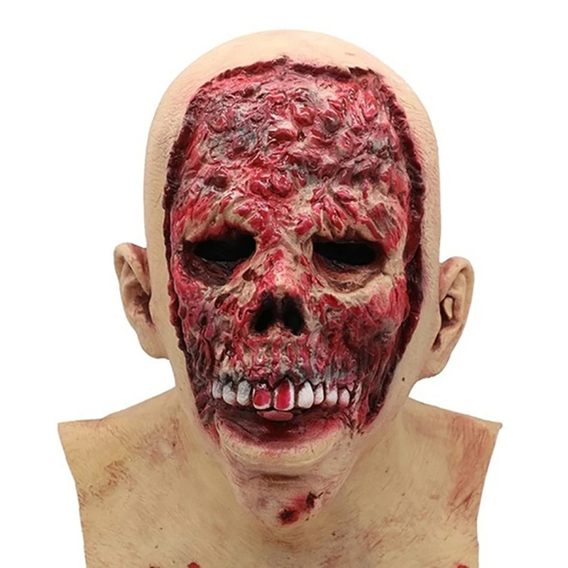 

Страшные маски для вечеринки в честь празднования Хеллоуина реалистичное украшение на все лицо, Хэллоуин, ужас, реквизит, жуткий латексный головной убор, крышка, ужас, аксессуар
