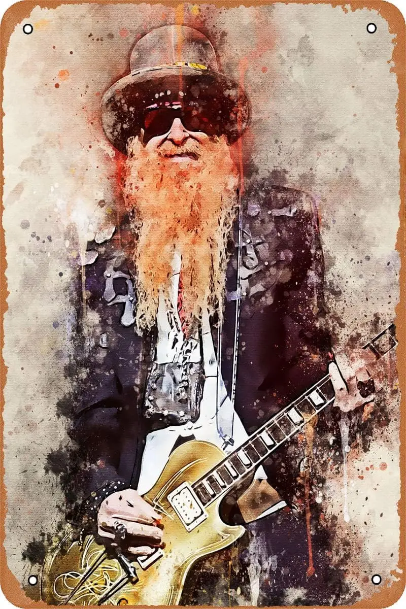 

Металлическая вывеска Billy Gibbons