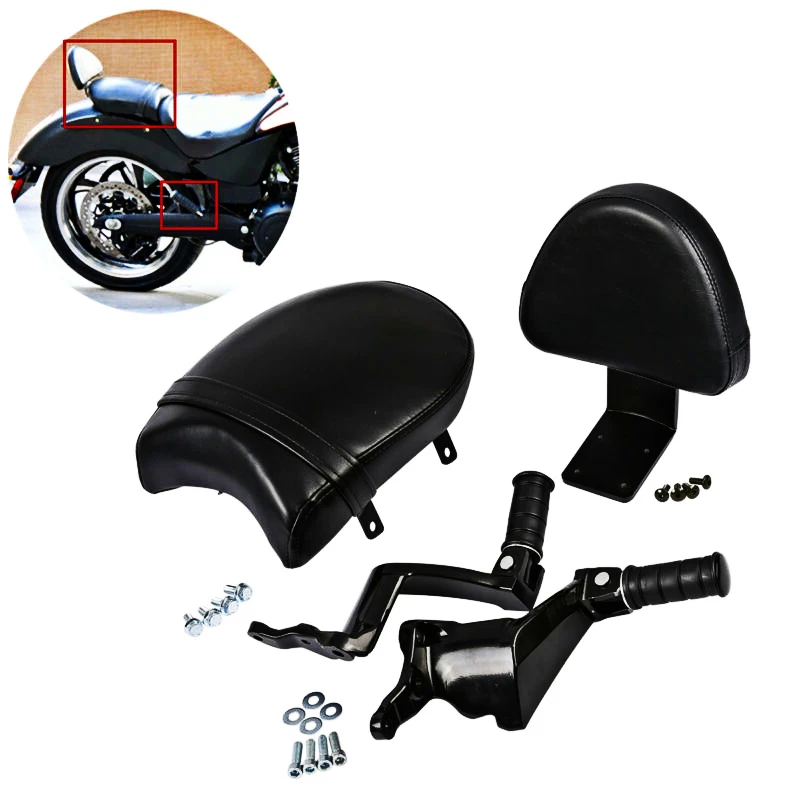 For Victory Vegas Kingpin Boardwalk Motorcycle Rear Backrest Seat Passenger Foot Peg Mount | Rests