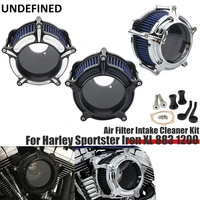 air filter for harley sportster iron xl 883 1200 forty eight seventy two motorcycle chrome air cleaner kit blue intake system