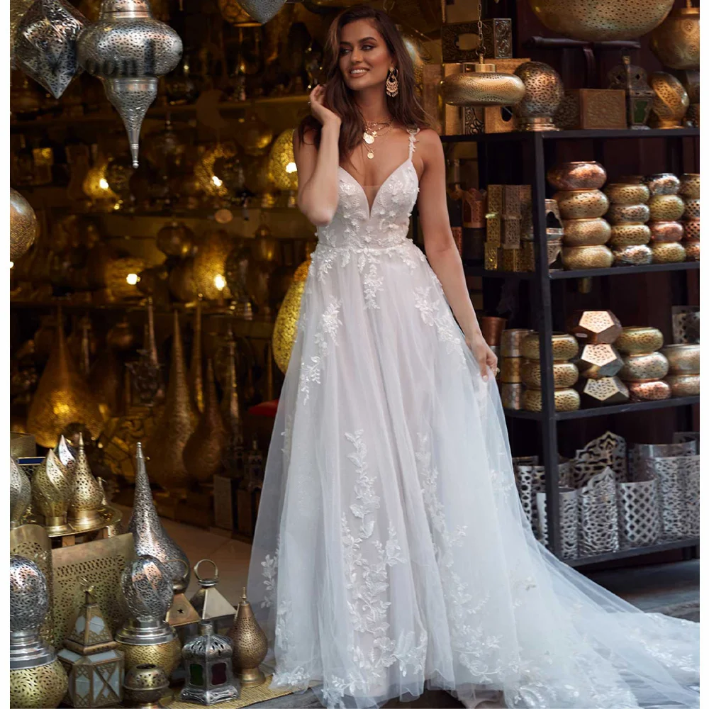 

MoonlightShadow Fashion Dresses Custom Made Court Train Sweetheart Sexy 3D Flowers Vestidos De Novia Brautmode Robe Mariee