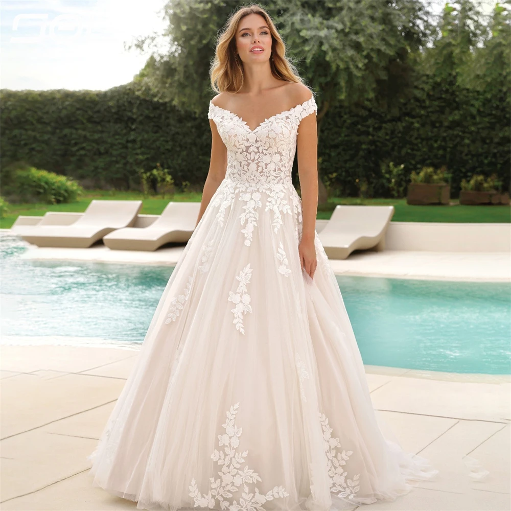 Платье свадебное кружевное ТРАПЕЦИЕВИДНОЕ