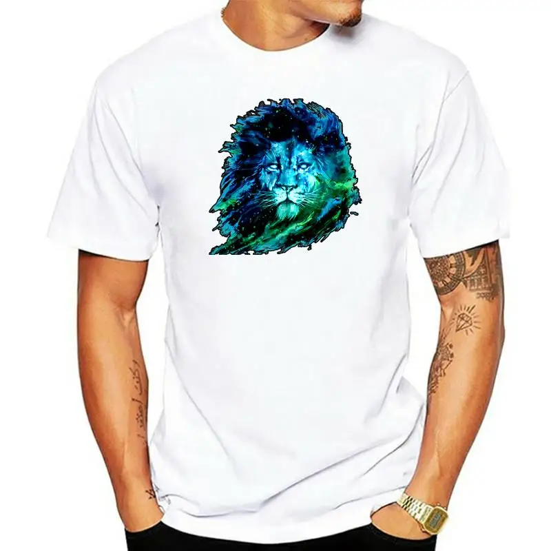 

Watercolor Lion King print casual mens o-neck Harajuku t shirts and fashion Men's Basic Short Sleeve T-Shirt
