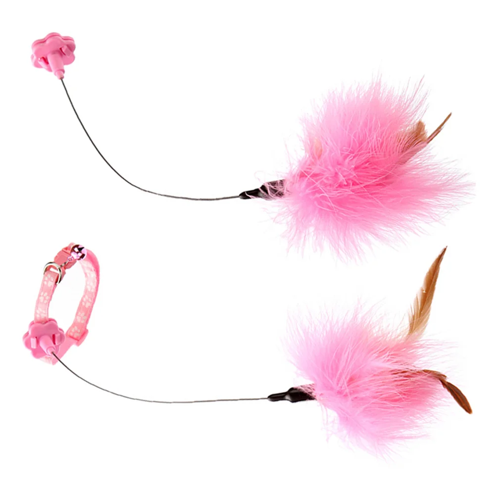 

Collar Cat Teaser Interactive Cats Toys Funny Teasing Sticks Enrichment Swings Wands