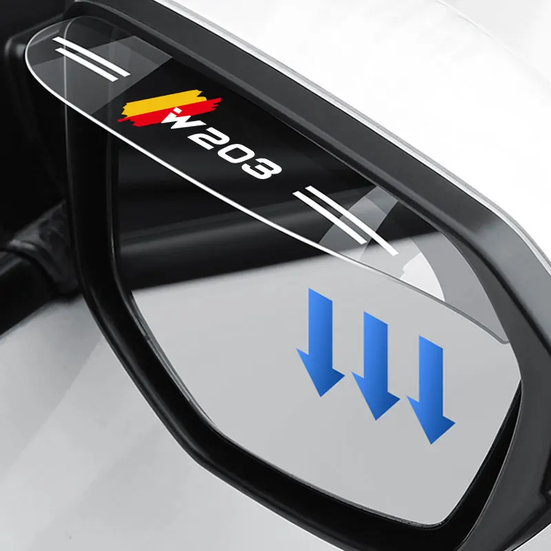 

2Pieces Car Rearview Mirror Rain Eyebrow For Mercedes Benz W203 Visor Rainproof Covers Flexible PVC Auto Exterior Accessories