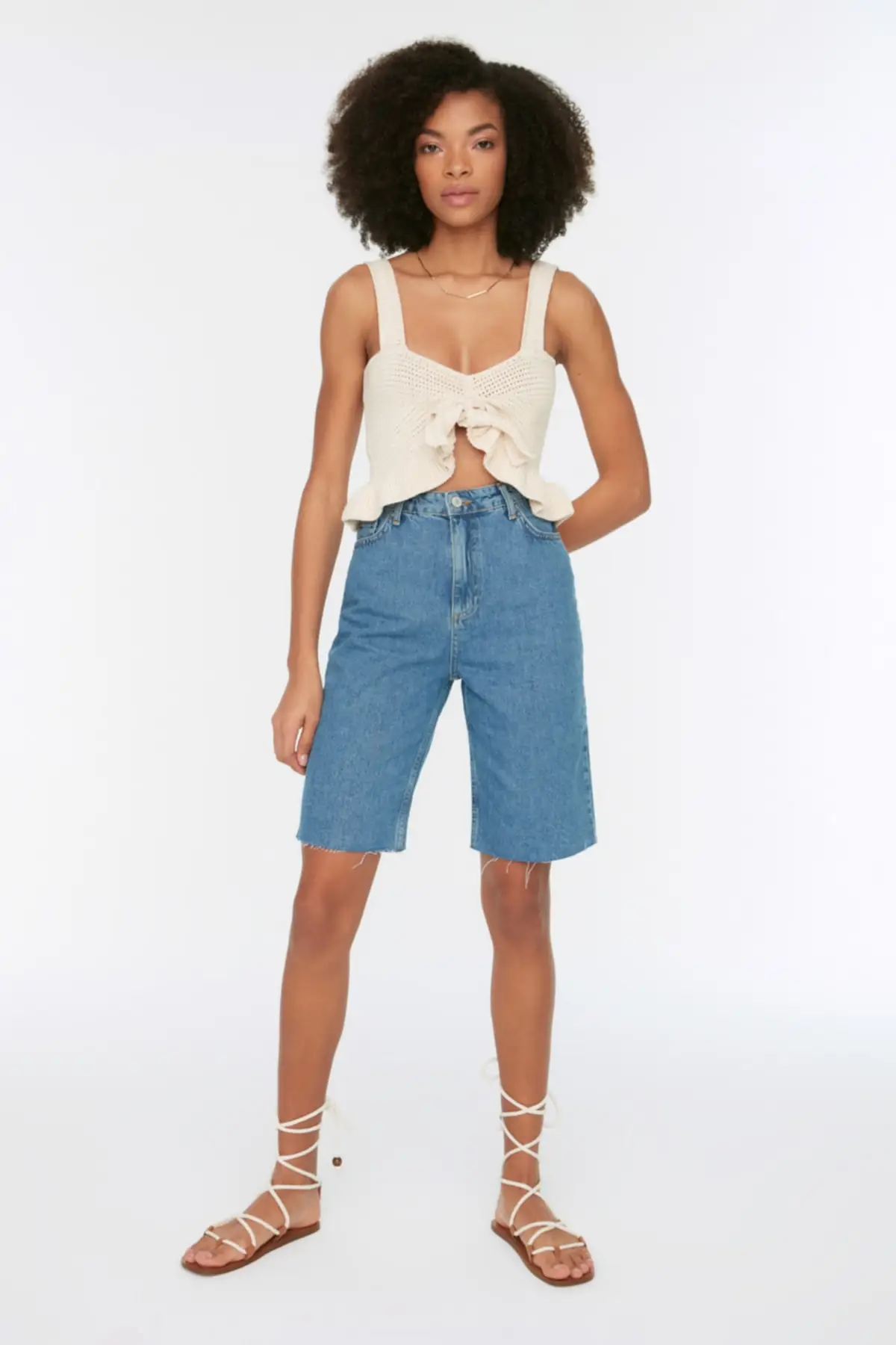 

Women's Shorts Blue Cropped Denim Bermuda New Summer Fashion Bermuda Basic Short Pants Mini Trousers Short Pants