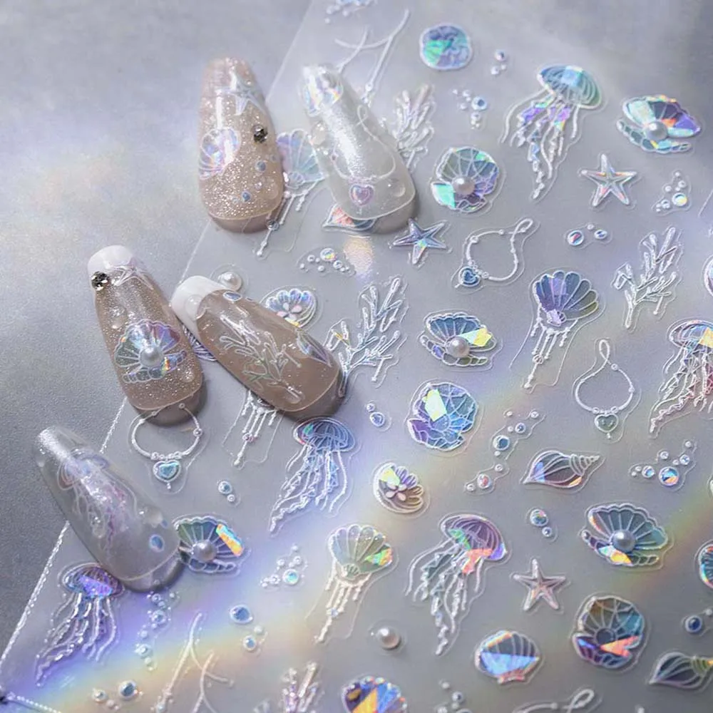 Наклейки для ногтей Conch Star Ocean морская медуза звезда океан наклейки аксессуары