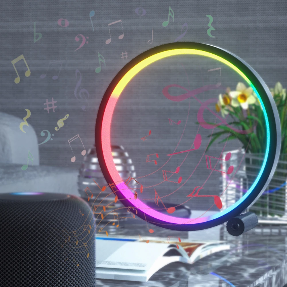 

Creative Rhythm Atmosphere Light RGB Music Ambient Light Bar Colorful Lamp for Party Car Home Table Decoration Gift