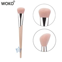 pink 47 cream foundation brush soft synthetic hair foundation blending brush face shadow cream foundation makeup tool