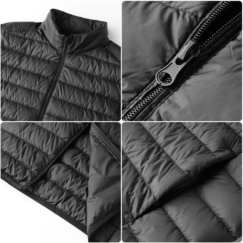 New Arrival Fashion Super Large Autumn Winter Men Stand Collar Lightweight Down Vest Thin Loose Casual Plus Size XL-6XL 7XL 8XL