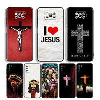bible christian jesus for xiaomi poco m4 x4 x3 nfc f2 f3 gt m3 f1 pro mi play mix 3 a3 a2 a1 lite soft phone case