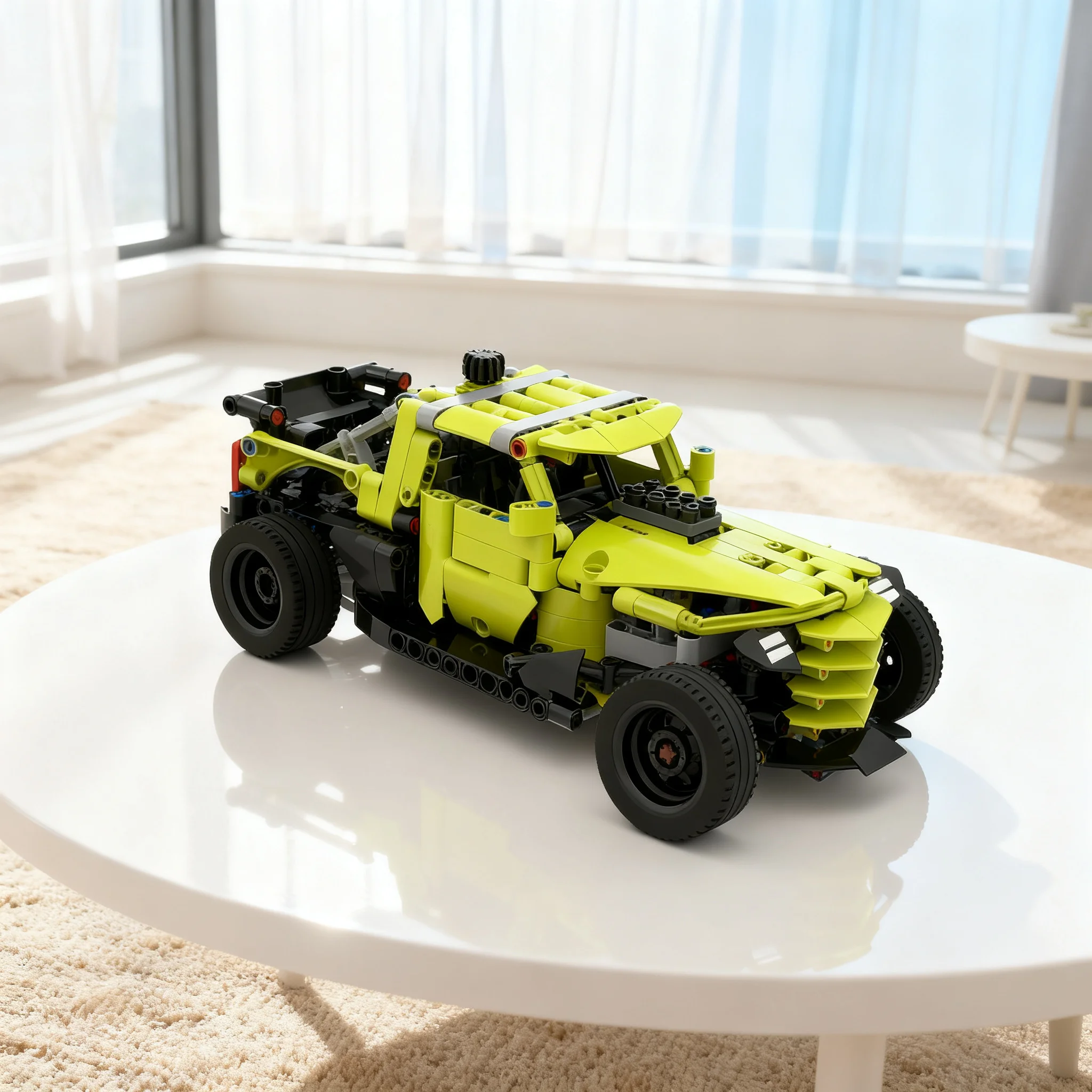 Фото 689 деталей MOC Technical Enyo Hot Rod Truck, модель из строительных блоков, рождественский подарок, творческий конструктор, подарок на день рождения, художественная коллекция, DIY №1