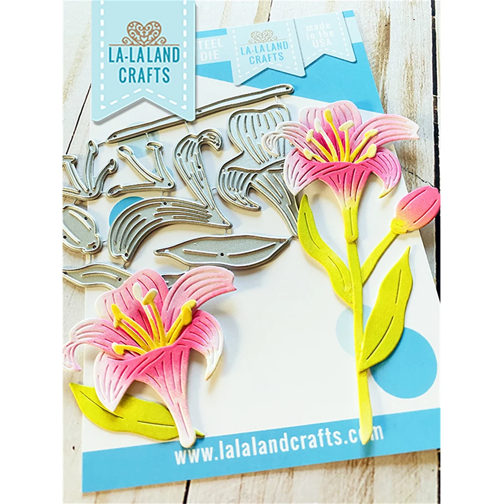 

2022 New Side Lily Metal Cutting Dies Diy Scrapbooking Greeting Cards Paper Photo Album Diary Crafts Decoration Embossing Molds