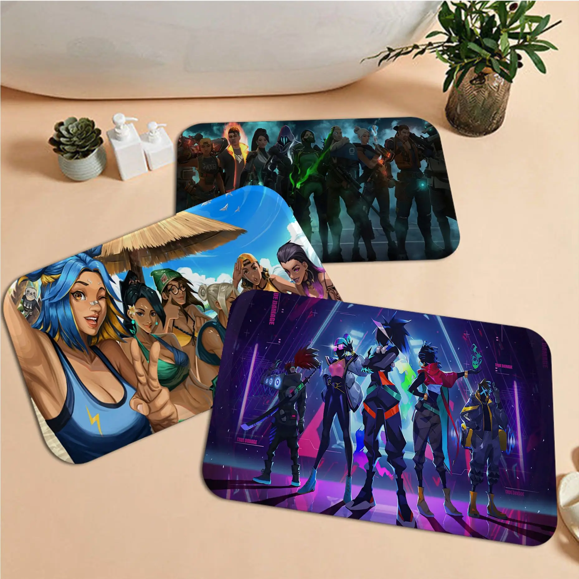 

Valorant Kitchen Mat Nordic Style Home Doormat Bathroom-Toilet Mats Bedroom Toilet Rug