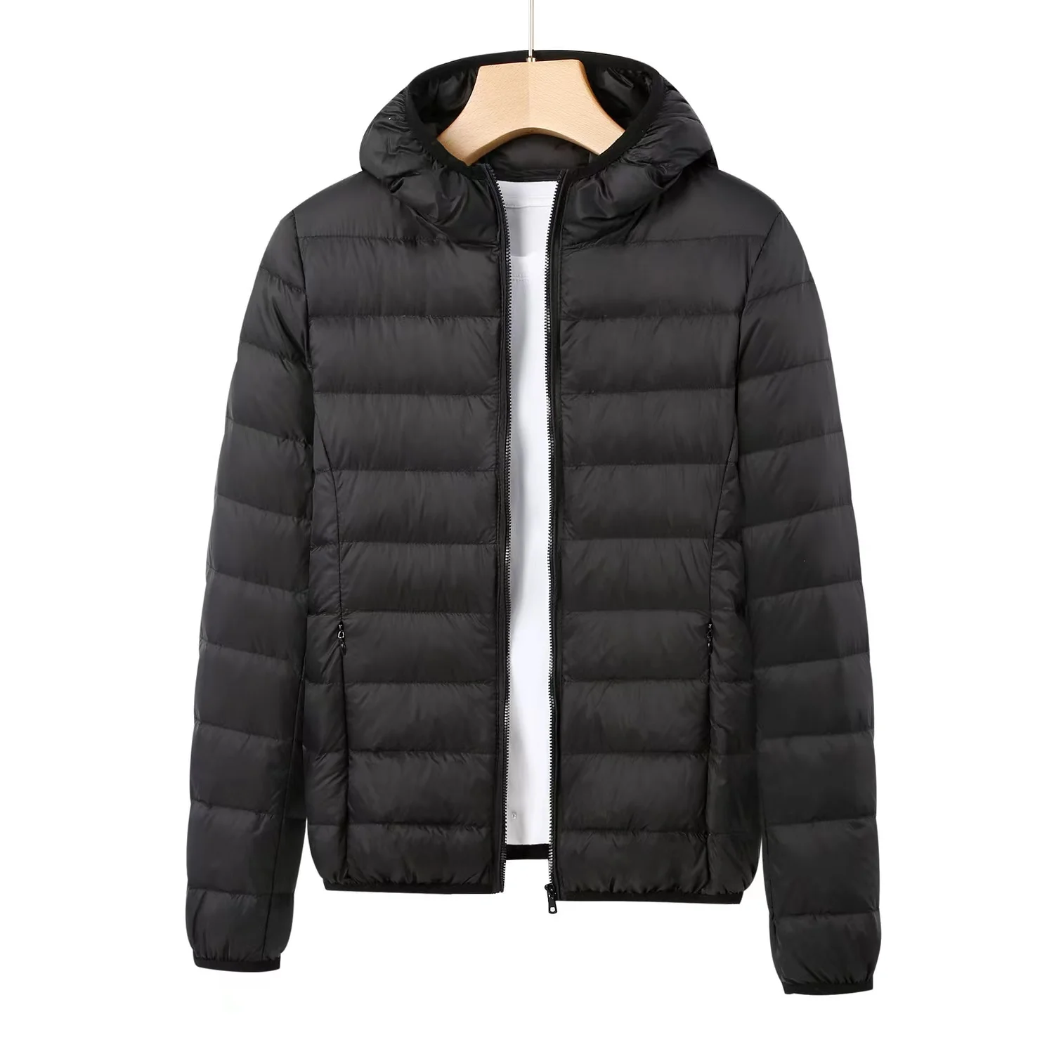 New Winter Parka Ultralight Padded Puffer Jacket For Women Coat With Hooded Outdoor Warm Lightweight Outwear With Storage Bag