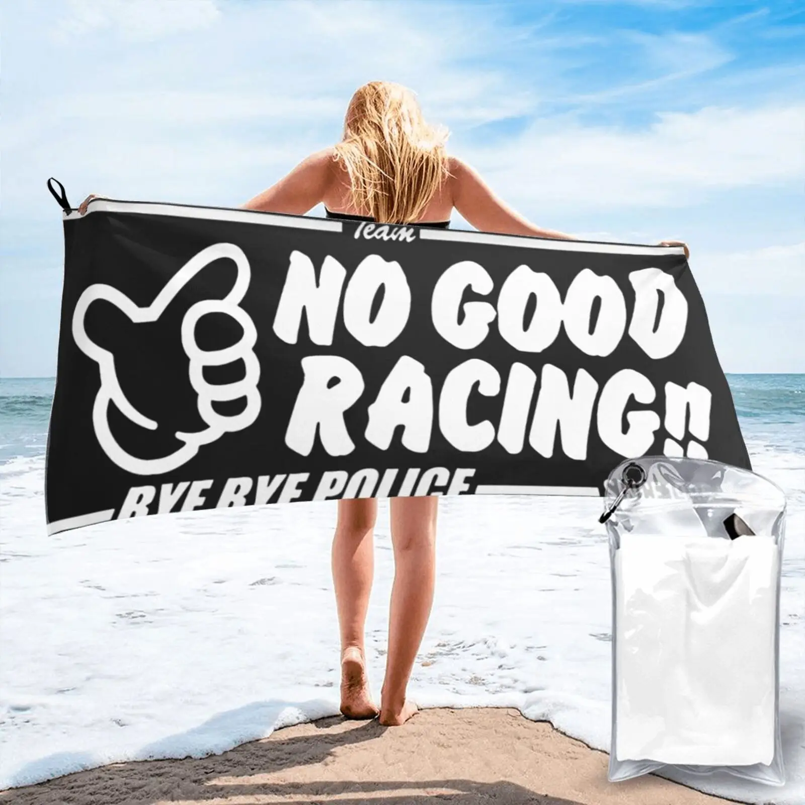 

Женское пляжное полотенце No Good Racing наклейки Jdm, пляжное полотенце, пляжное полотенце для моря, банное полотенце, пляжная одежда, роскошное пл...