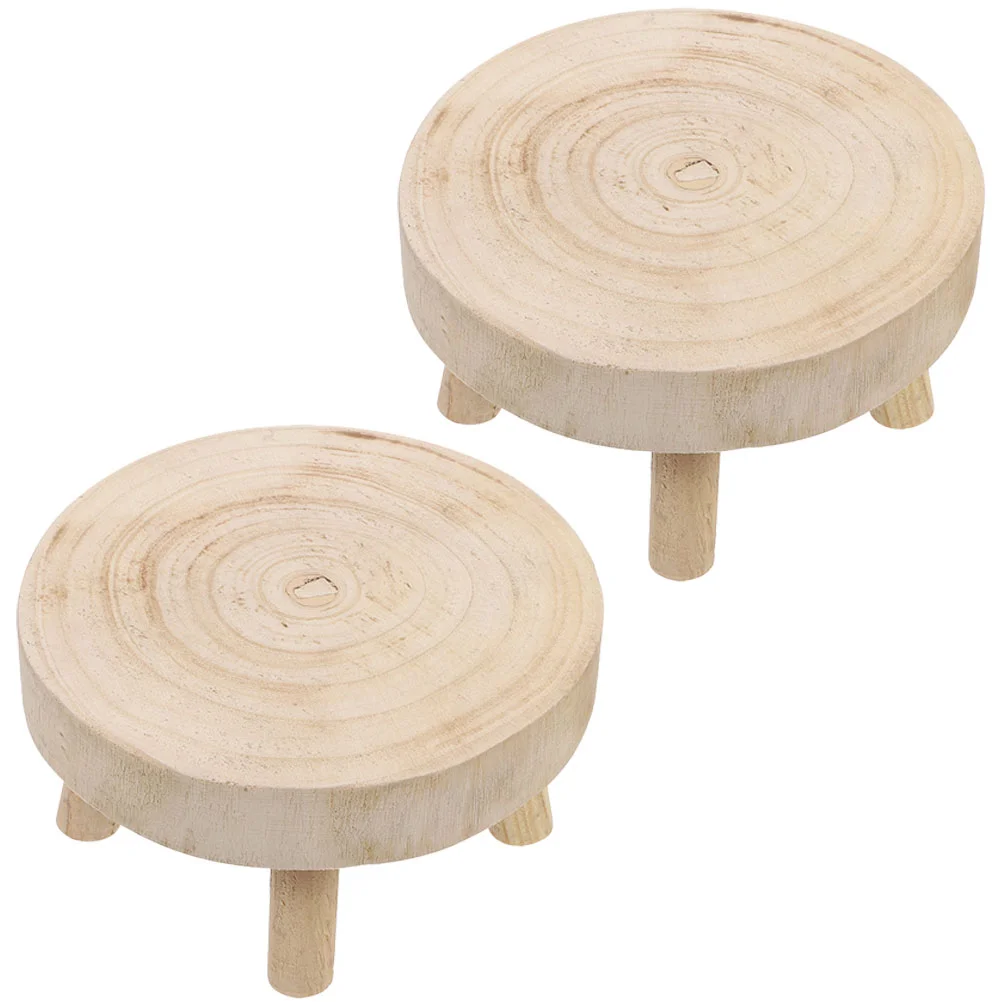

2pcs Potted Flower Stands Wood Stands Portable Flower Pot Holders Holder
