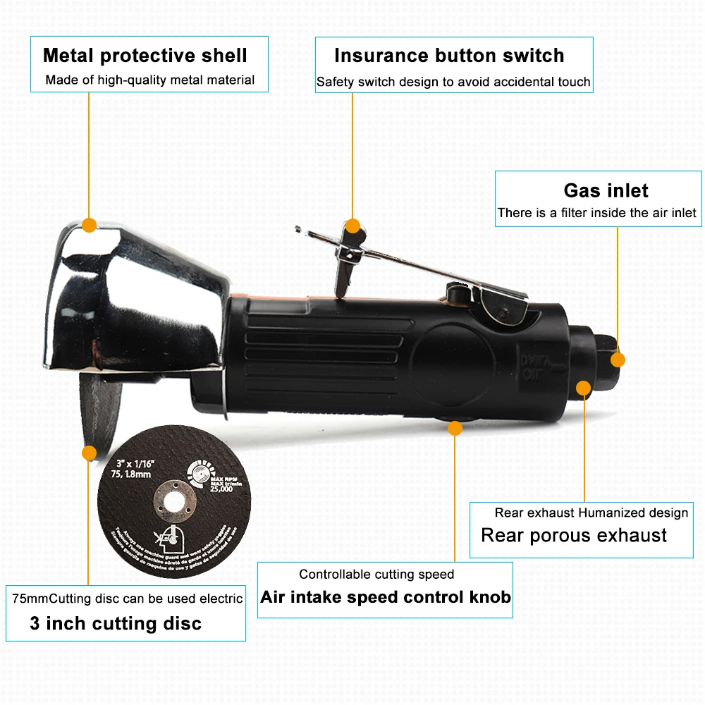 пневмоинструмент Мини 3-дюймовый пневматический инструмент режущий станок набор