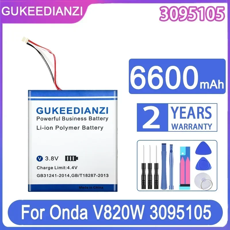 Сменный аккумулятор GUKEEDIANZI 6600 мАч для Onda V820W 3095105 Аккумуляторы ноутбуков