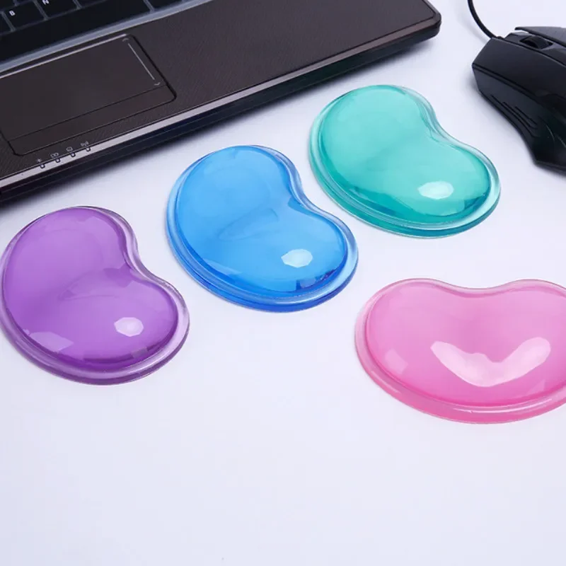 Silicone Heart-shaped Wrist Pad Wavy Comfort Gel Hand Computer Mouse Support Cushion Wrist Cushion Rests