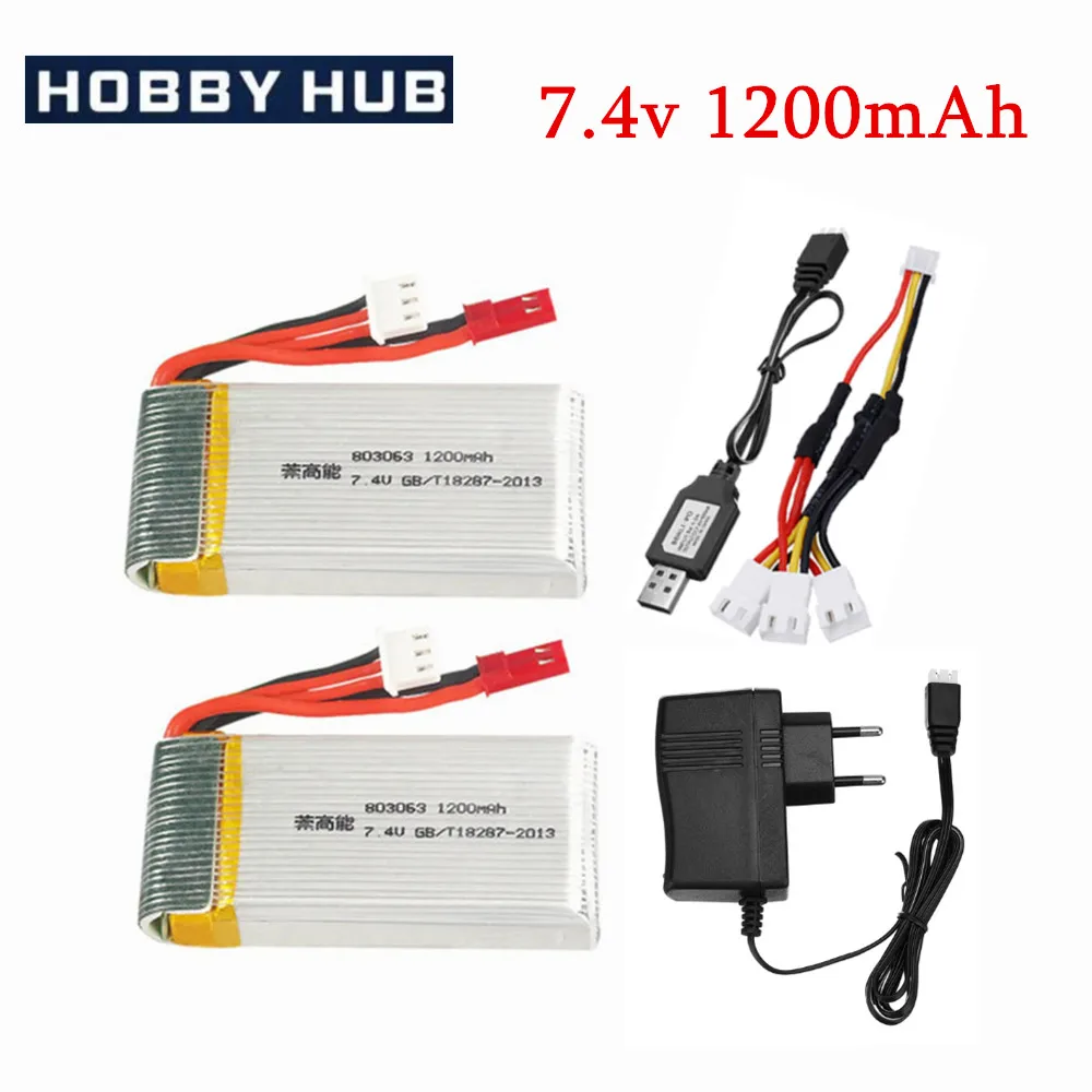 7 4 в 1200 мАч 2S 803063 30C Lipo аккумулятор для MJX X101 X102 Yi zhang X6 H16 RC дрона запасные части В