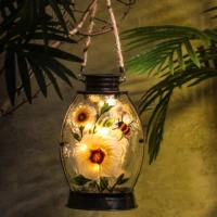 teresas collections garden solar light decor decorative lamp hanging glass lanterns for lawn yard landscape outdoor decorations