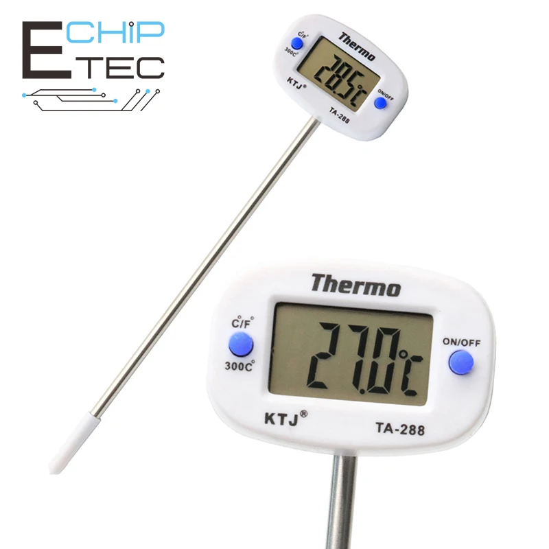 

180 Inch Rotating Digital TA288 Pin Food Thermometer Kitchen Food Water Thermometer Electronic Thermometer