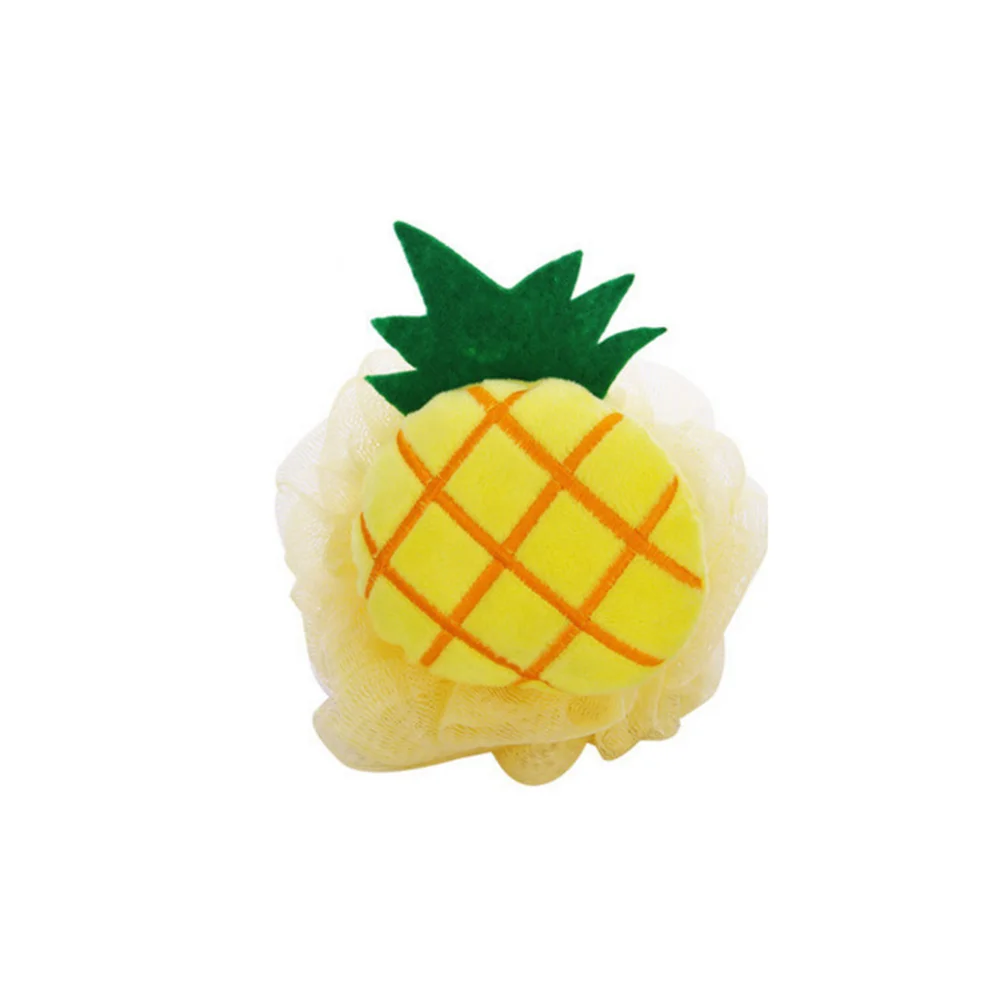 2 шт. цвета в форме фруктов шарик для ванны сетчатый губчатый пуф душа (клубника и