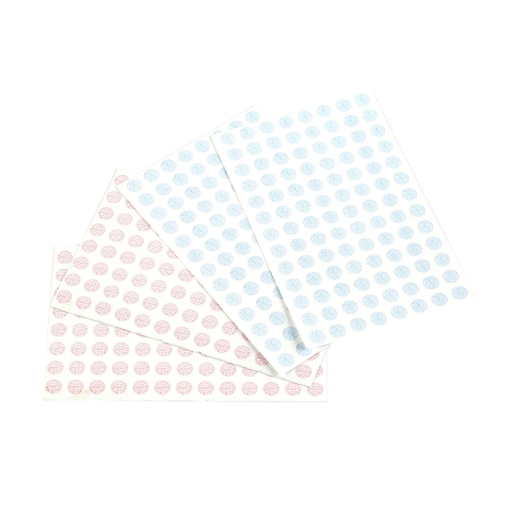 

208Pcs Fragile Label Self-adhesive Blank Round QC Pass Seal Warranty Void If Removed Sticker Blue Red Rectangle Shape Paper