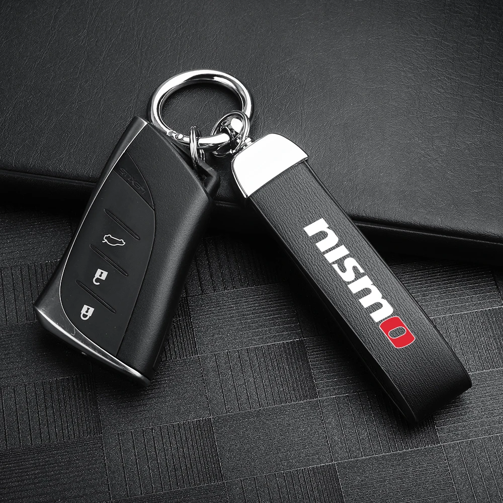 

Luxury Metal Leather Car Logo Keychain Rings Key Chain Keyring Accessories For Nissan Qashqai j11 j10 X Trail t32 Juke Tiida etc