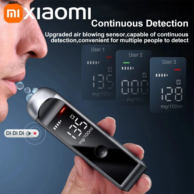 Автоматический тестер алкоголя Xiaomi профессиональный в выдыхаемом воздухе