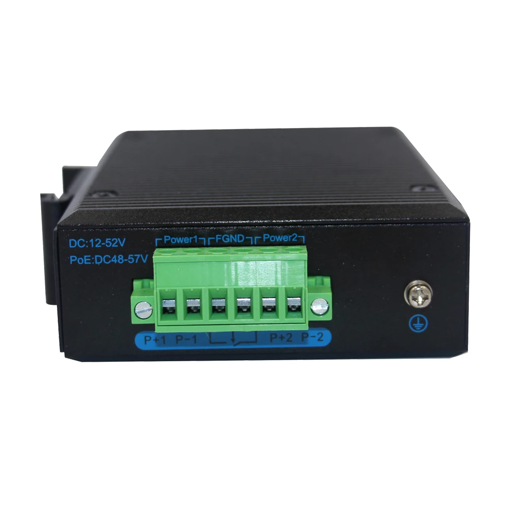 Industrial Grade SFP Ethernet Switch 2*1000M SFP to 8*10/100/1000M UTP Network Switch Din Rail Mount 24V