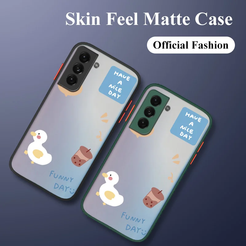 

Hello Duckling Phone Case For Samsung Galaxy S21 S22 S20 FE S10 S9 Ultra Plus S10e Note 20 ultra 10 9 Plus Cover