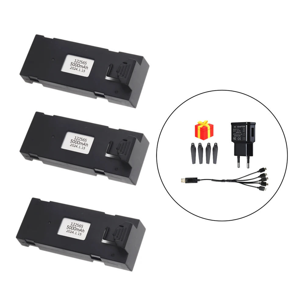 Сменный аккумулятор E99 Pro для мини-дрона 5000 мАч батарея E88 E88MAX E525 E100/S1/S2 P1 3 7 в