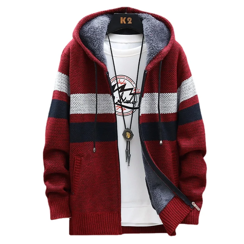 

Autumn and Winter Men's Cashmere Padded Sweater Loose Trend Men's Sweater Long Sleeve Sweater Coat Cardigan