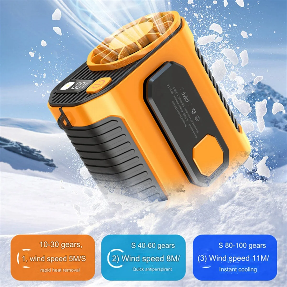 Вентилятор охлаждения с креплением на поясе высокотемпературный портативный