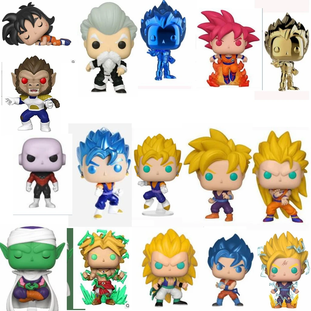 Экшн-фигурки FUNKO Pop Dragon Ball Z Son Goku Gohan Vegeta Buu 10 см ПВХ игрушки украшение автомобиля