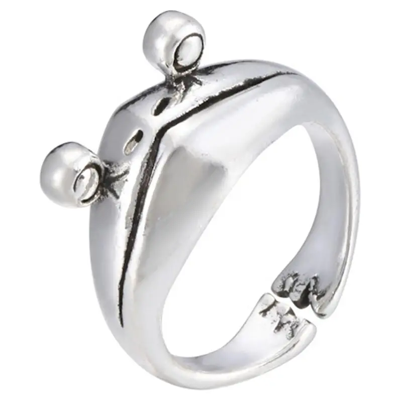 

Frog Ring Vintage Cute Animal Adjustable Rings for Girl Simple Alloy Woman Finger Ring