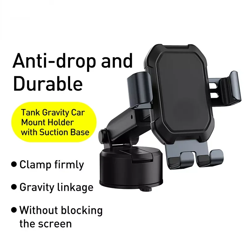 

NEW2023 Gravity Suction Cup Adjustable Holder Stand in Car GPS Mount 13 12 Pro