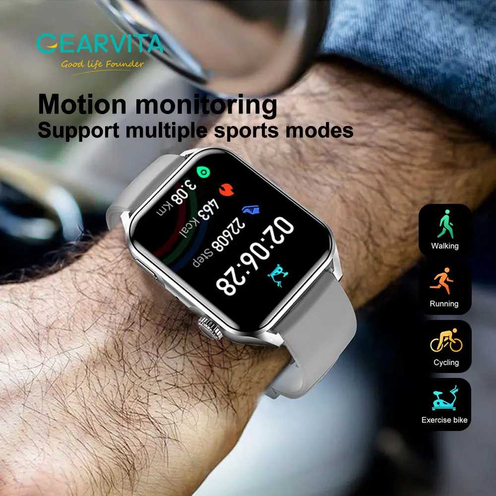 Смарт-часы AMOLED Ultra HD Always-on Display 1 78 дюйма Bluetooth Call IP68 Водонепроницаемый Мужчины