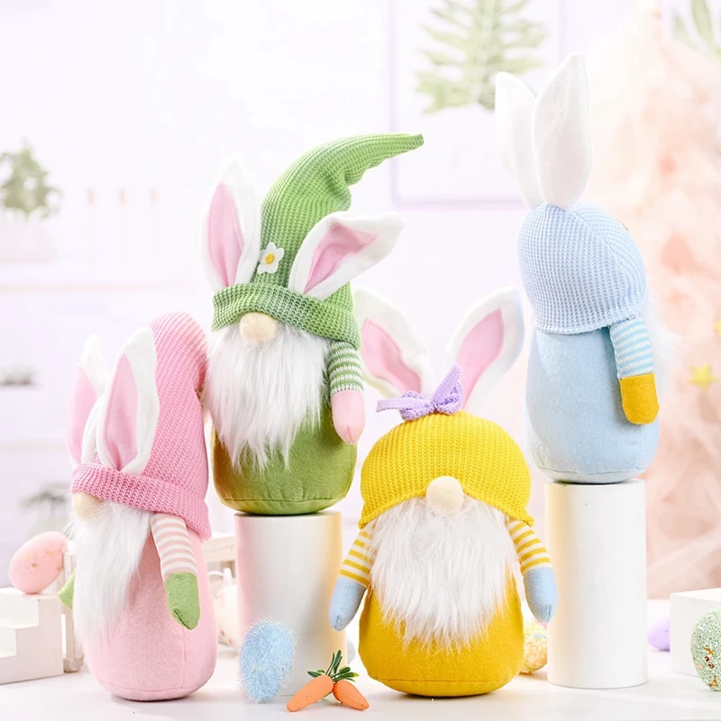 Easter Gnomes Bunny Dwarf Faceless Doll Plush Decor Gift