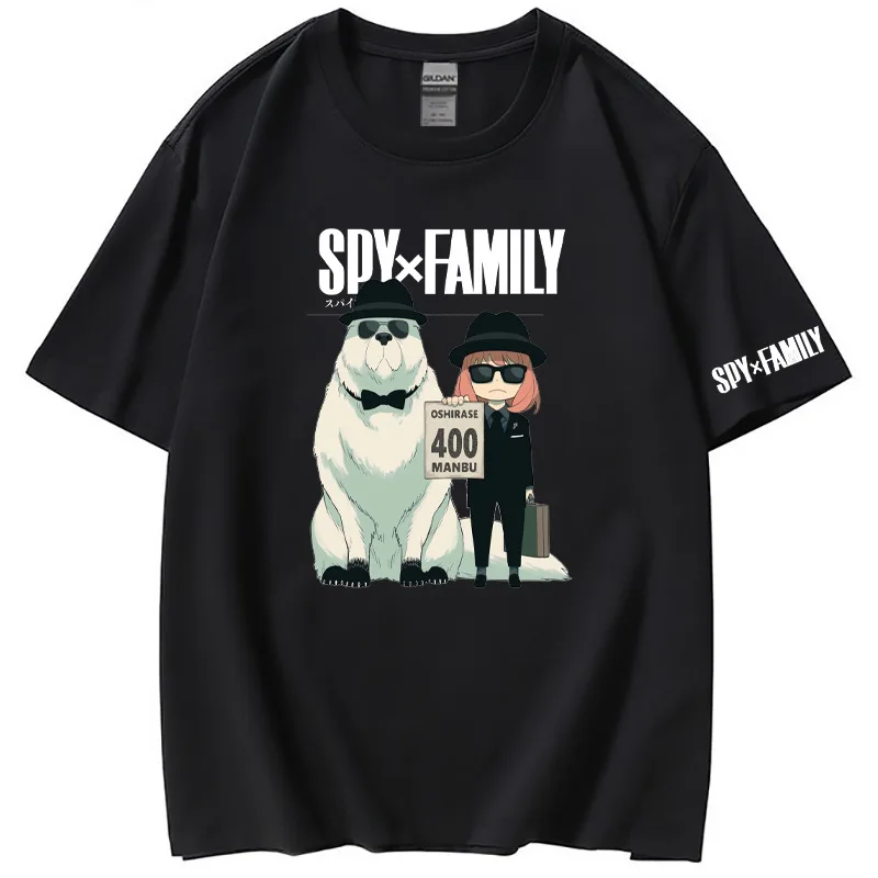 

Spy×семейная Мужская и женская одежда с коротким рукавом для пары, футболка с круглым вырезом и коротким рукавом, повседневная униформа для Х...