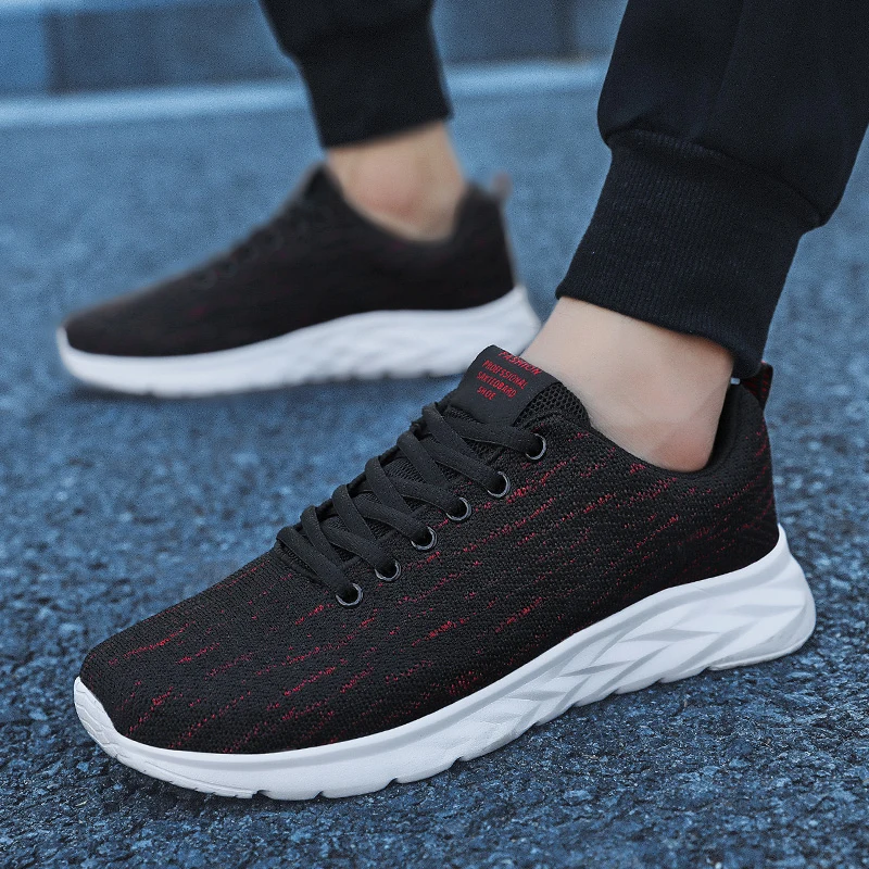 New Classic Black Sneakers Men Running Shoes Breathable Walking Shoes Men Sneakers Comfortable Jogging Sport Shoes Male Sneakers
