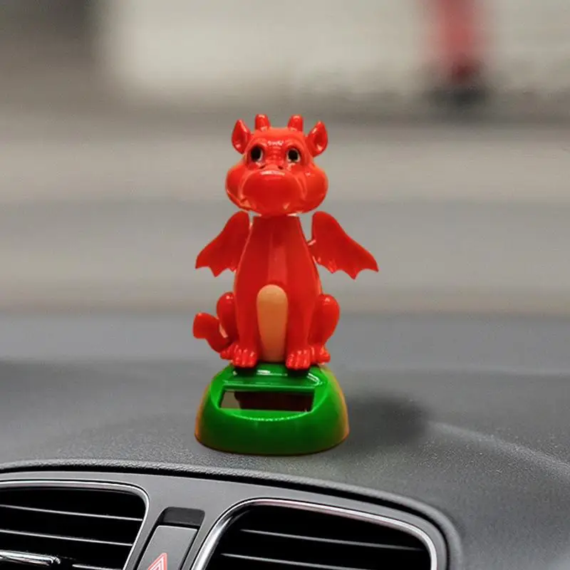 Милый танцующий динозавр на солнечной энергии для украшения стола качели