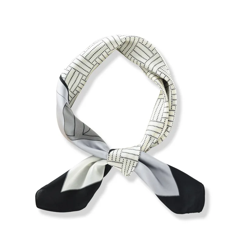 

Новинка 2022, весенний квадратный шейный шарф, Женская бандана, повязка на голову, дизайнерский женский шейный платок в горошек, шейный платок