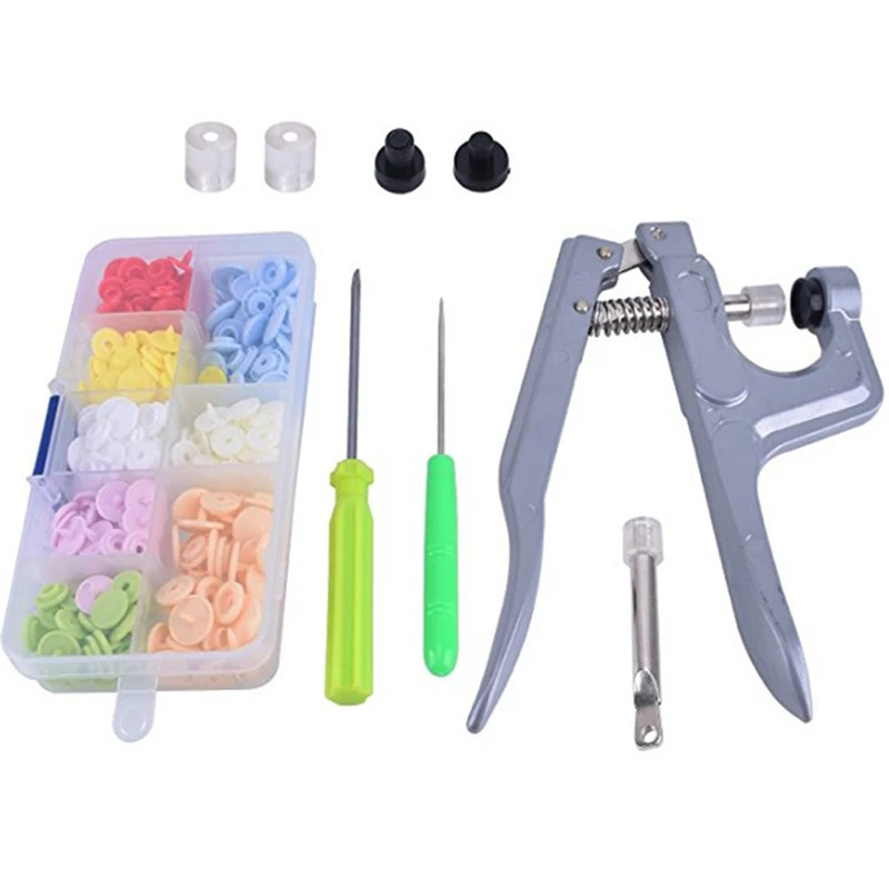 

1Set 12 Colors Diy Clothes T5 Plastic Fasteners Snap Resin Press Stud Cloth Tool Kit Snap Buttons Clothing