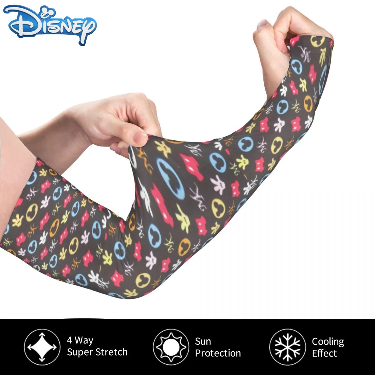 

2022 Summer New Disney Cartoon Ice Silk Sunscreen Arm Sleeves UV Protection Arm Guards Outdoor Sports Gloves Long for Men Women