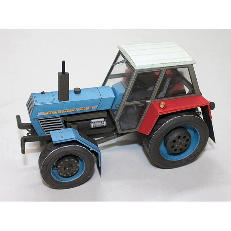 

1:22 Чешский Zetor120 45 трактор скульптура животного трактор Papercraft спальня гостиная ручная работа Сделай Сам геометрические искусства