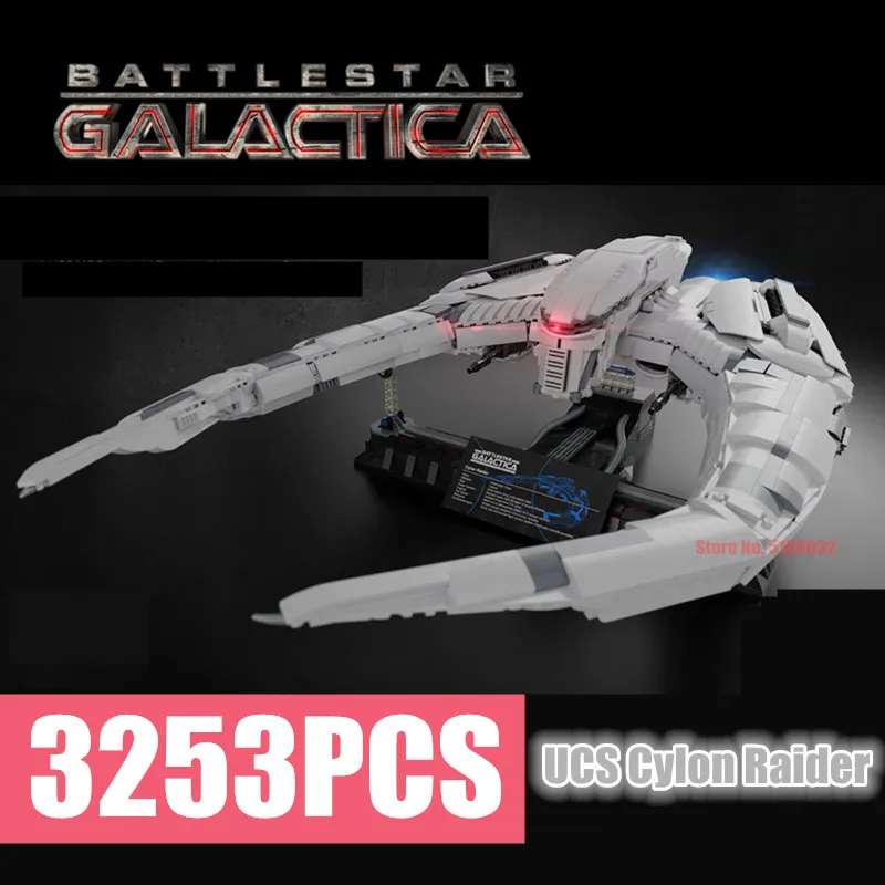

New 3253PCS Star Space Series Wars Battlestar Galactica UCS Cylon Raider Building Block MOC-12653 Bricks Toys Kid Gift
