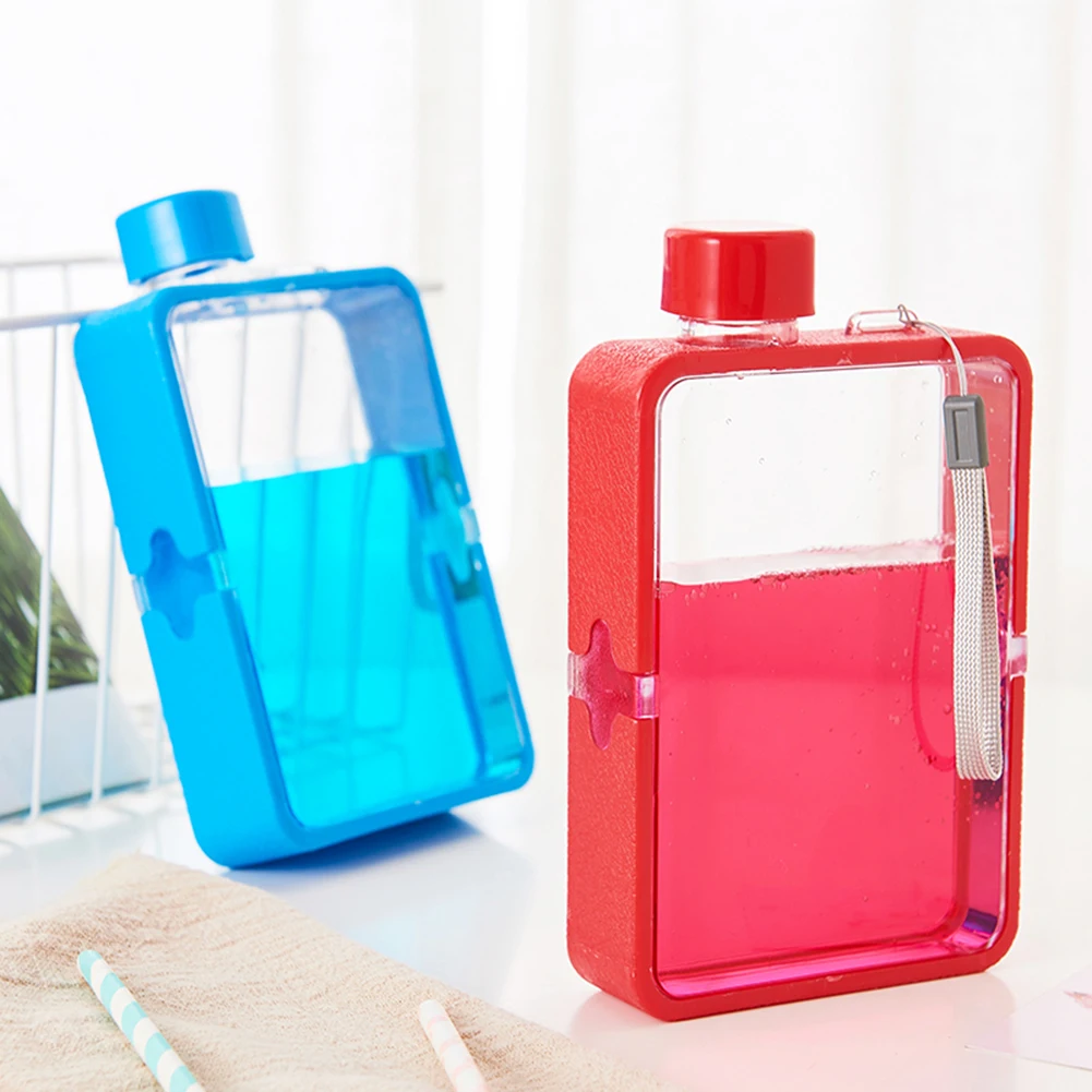 

400ml Plastic Water Bottle Sport Travel A5 Paper Book Shaped Cup Drinking Kettle Portable Fitness Trip Drinkware